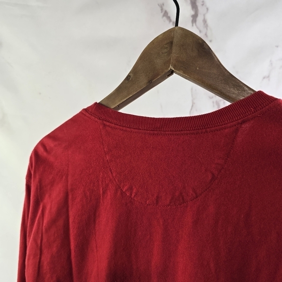 Duluth T Shirt Men Small Red Long Sleeve Heavyweight Cotton Longtail Crew - Picture 6 of 11